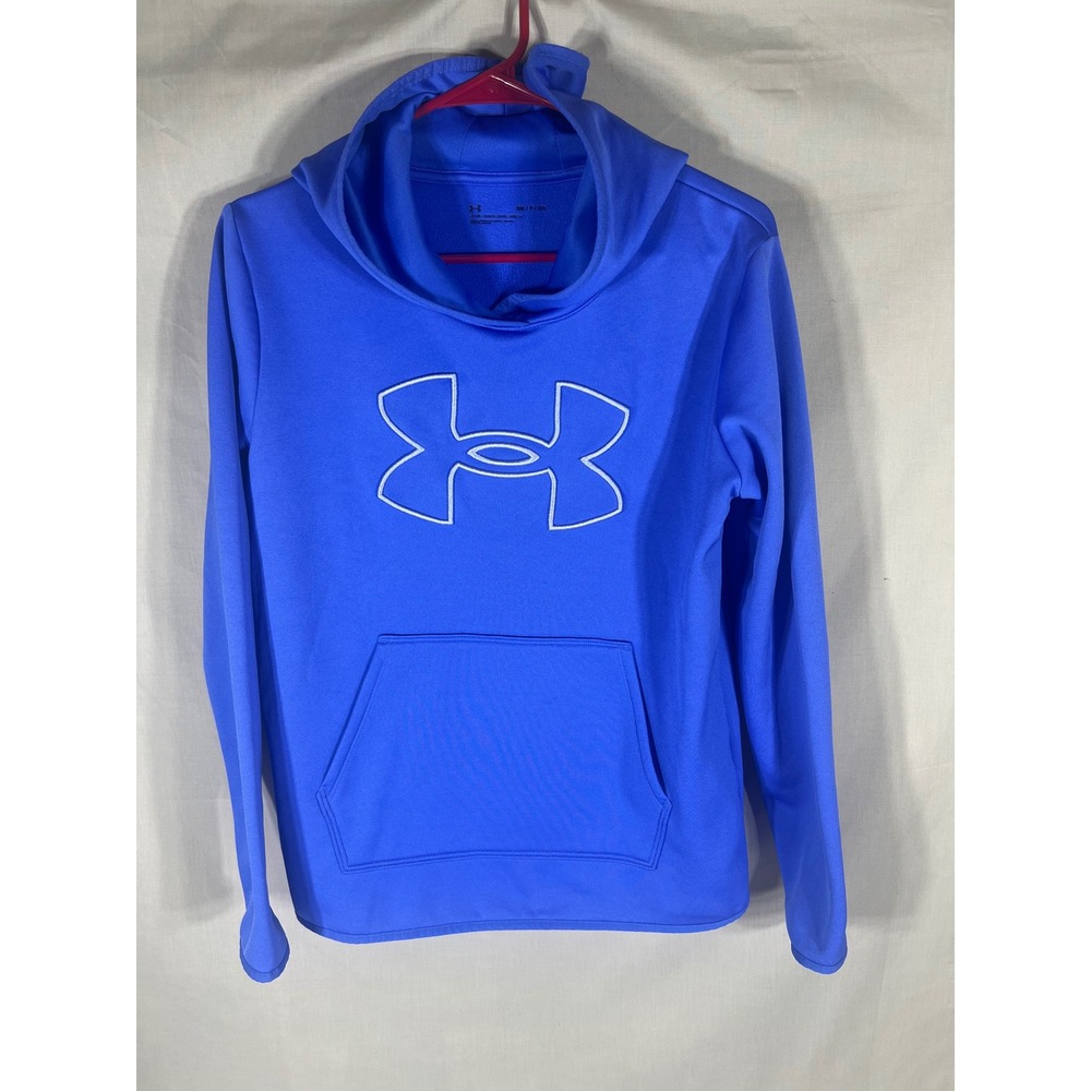 Under Armour Hoodie Big Logo Blue Mens Small